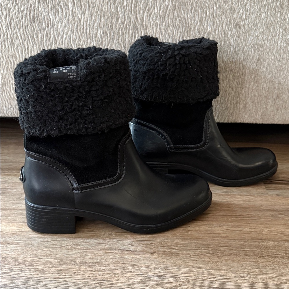 COACH ZANA A9172 Black Women's Boots With Fur - Picture 2 of 16